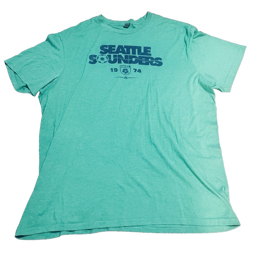 Seattle Sounders FC Men's XL Green Graphic T Shirt MLS Soccer Fan Cotton Blend T